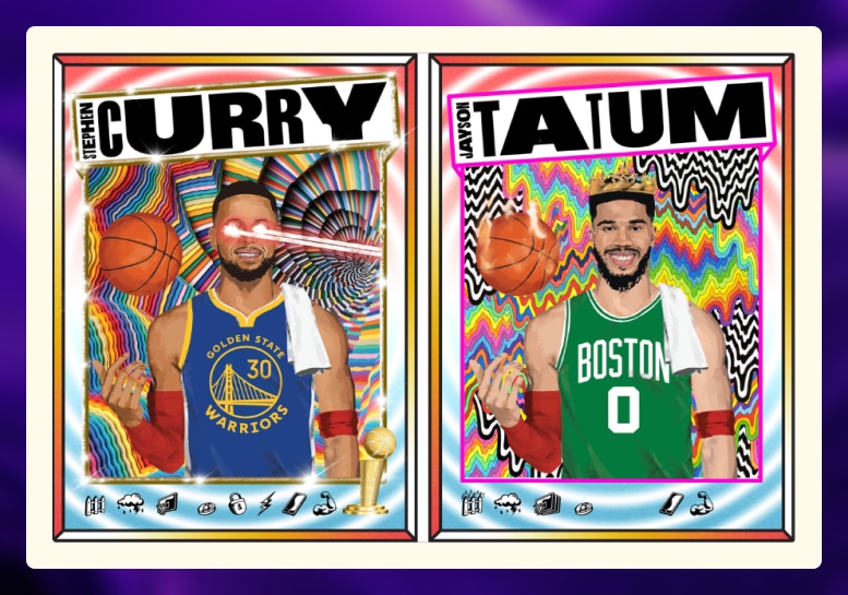 Digital player cards ahead of the 2022 NBA Playoffs