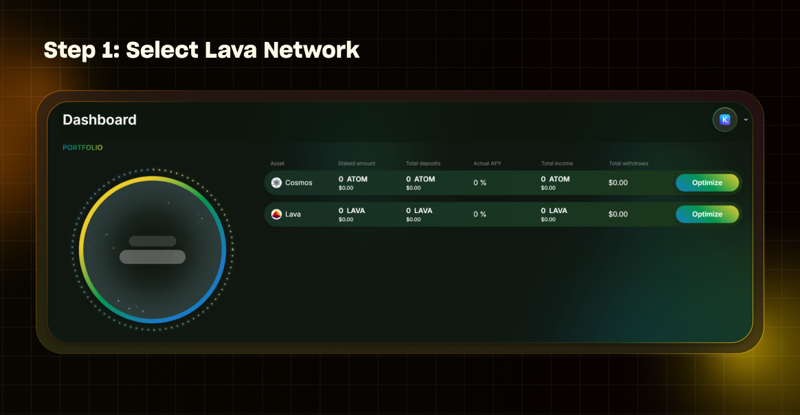 Step 1: Select Lava Network