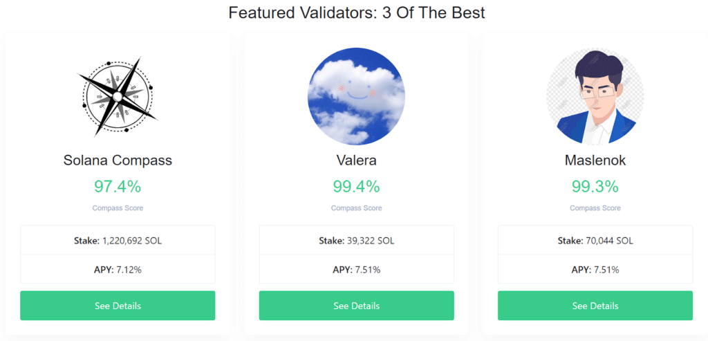 Featured Validators