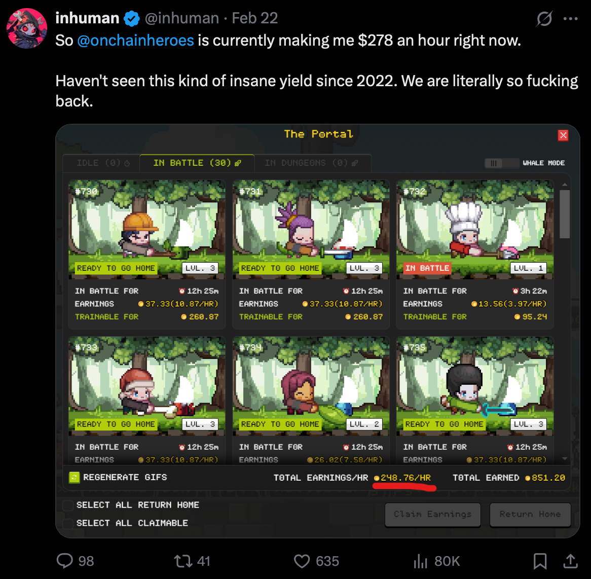 Playing Crypto Games for Crypto Income