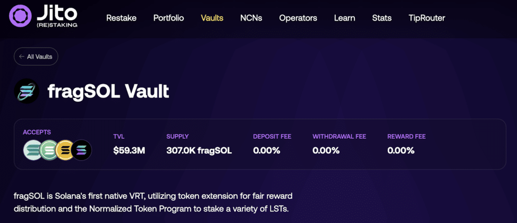 native staking solana jitosol