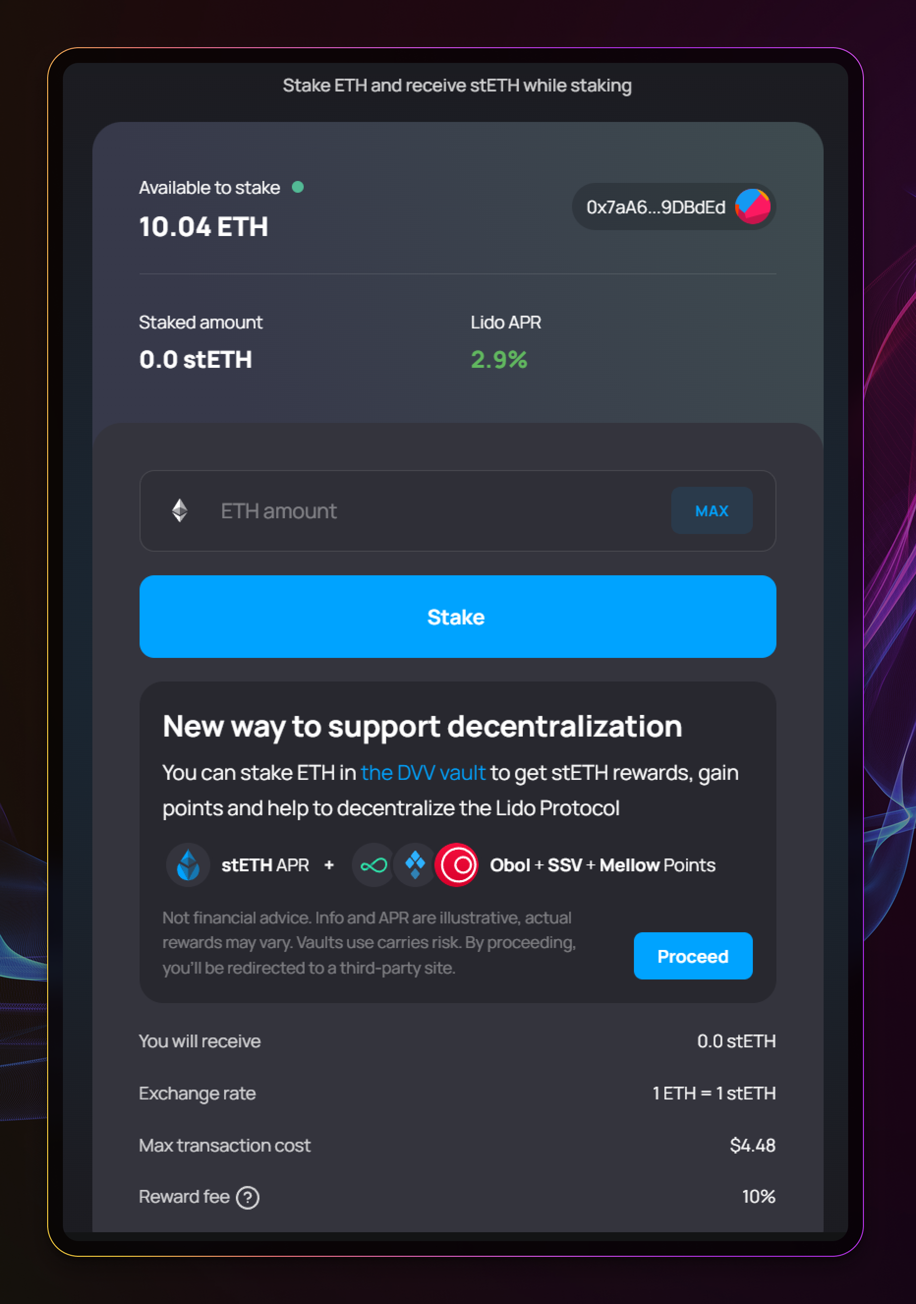 Start Staking