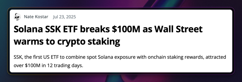 Solana staking ETF