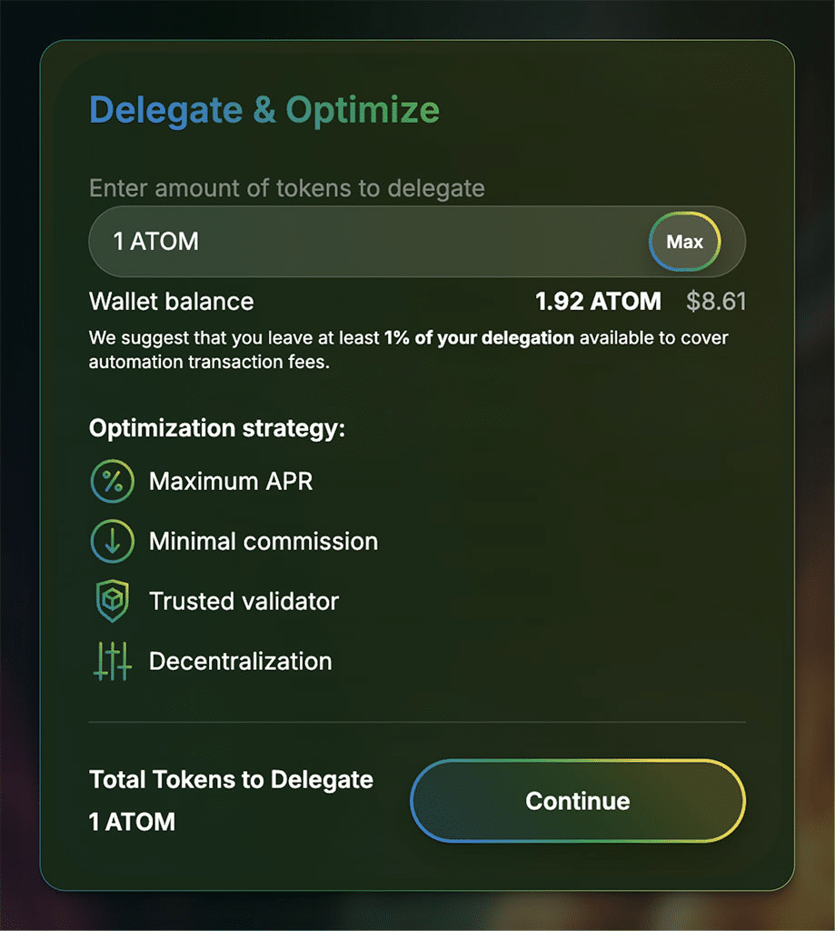 Managed Staking via AI Optimizers